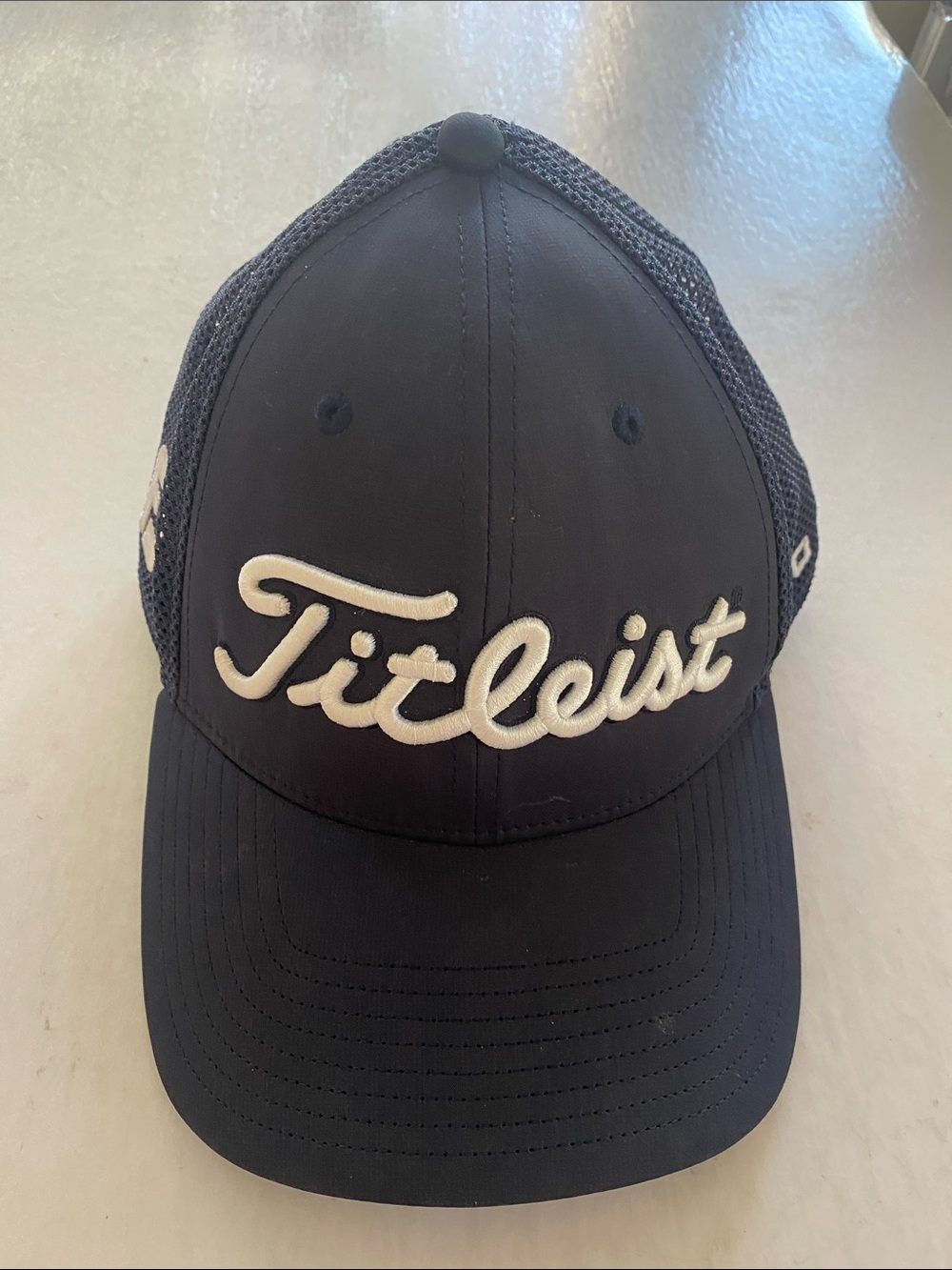 Titleist Tour Performance Mesh Golf Hat Pro V1 FJ Black White Snapback OS